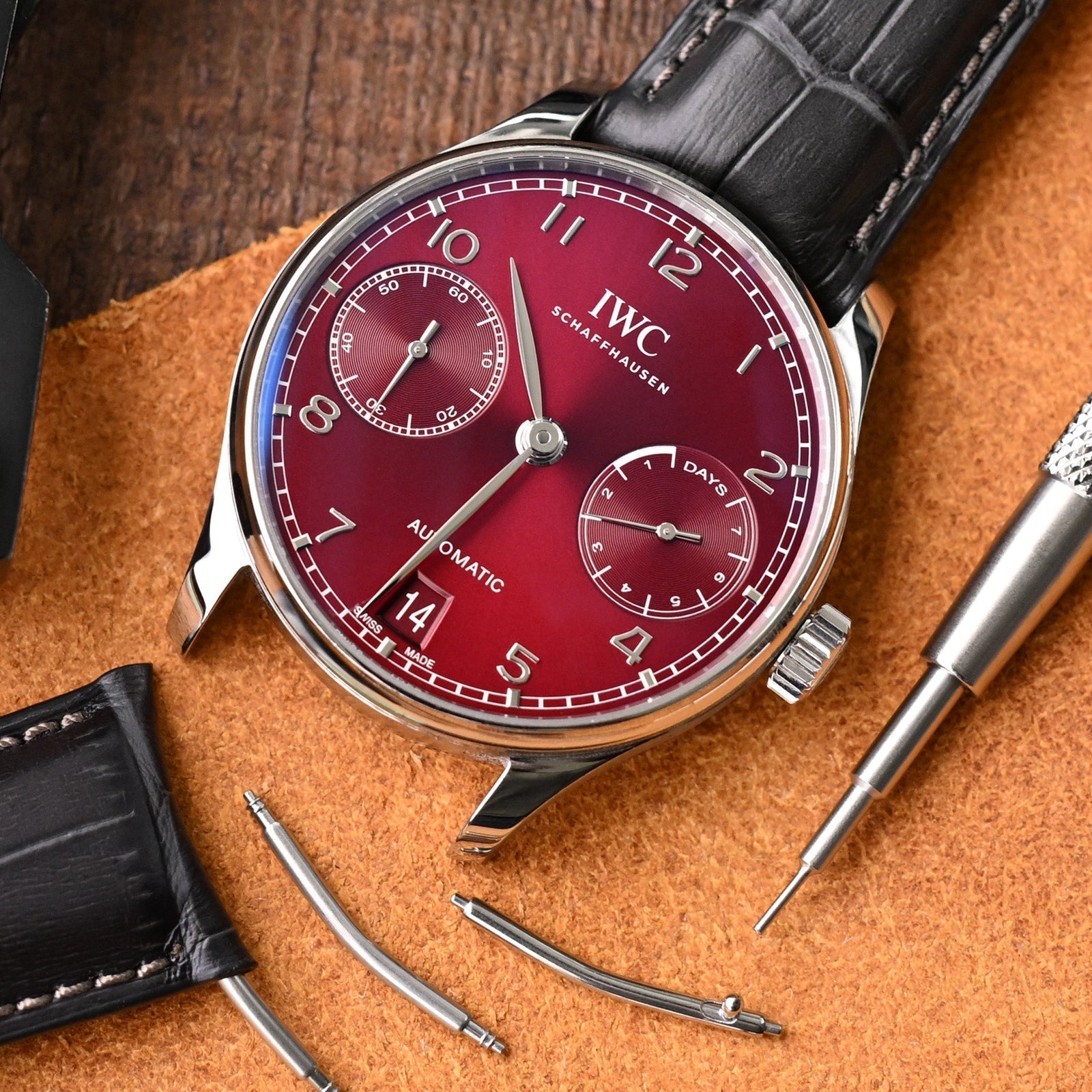 IWC Portugieser IW500714 , watch band pairing by Strapcode
