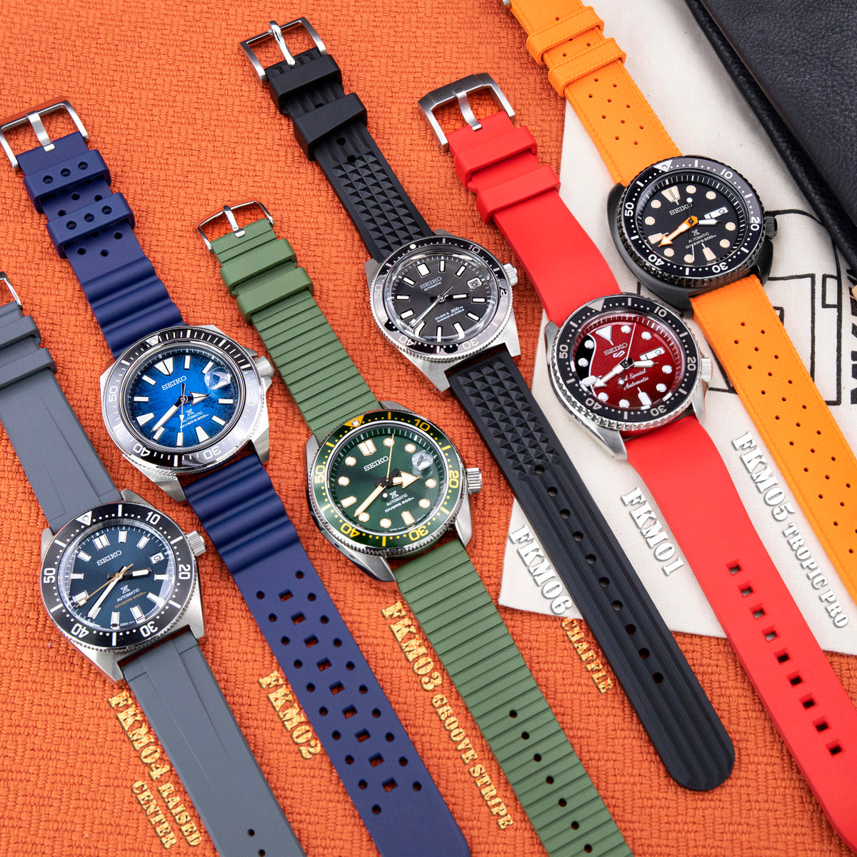 FKM Rubber Watch Bands FULL Collections