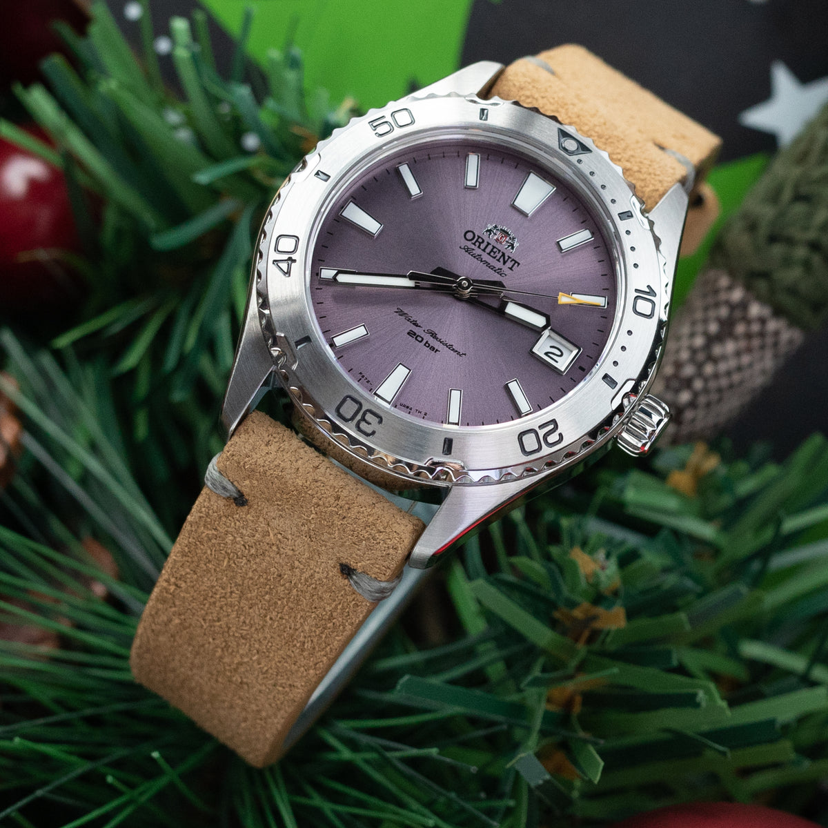 20mm oder 22mm Khaki Schnellwechsel-Uhrenarmband aus italienischem Wildleder, Anthrazitgrau St.