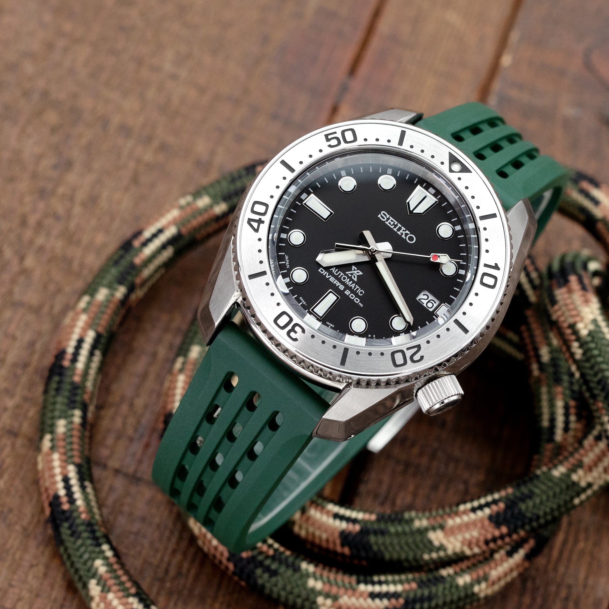 Seiko Prospex Automatic 1968 Diver Baby Marinemaster SPB185 watch band by Strapcode