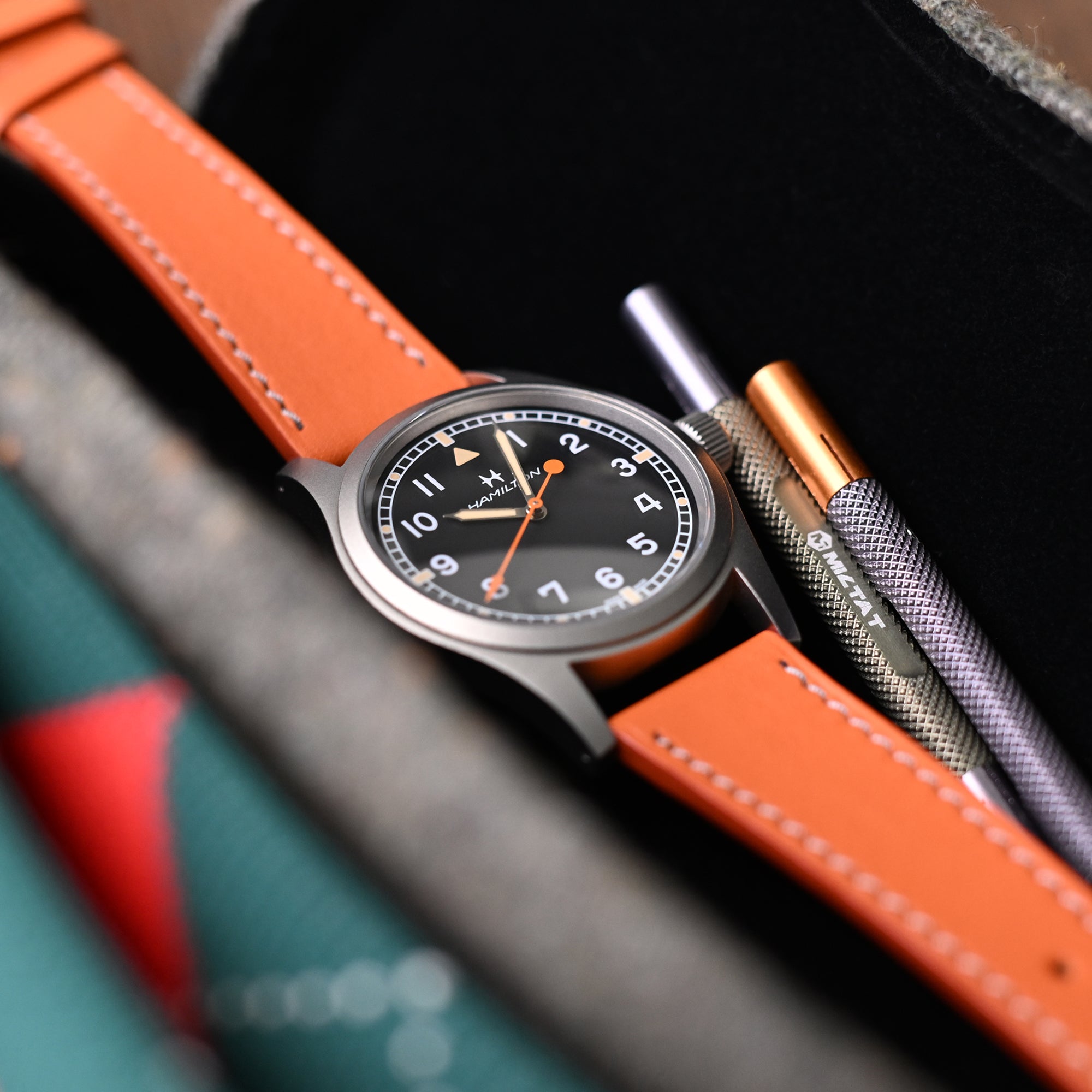 Hamilton Khaki Field Limited Hodinkee Edition  leather watch strap by strapcode