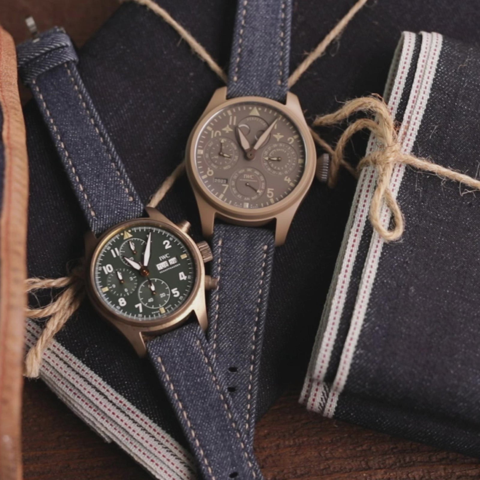 Upcycling-Denim Blau Schnellwechsel-Uhrenarmband, 20mm oder 22mm