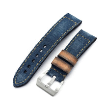 Gunny X MT Denim Blue Washed Canvas Watch Band, 24mm or 26mm Strapcode watch bands
