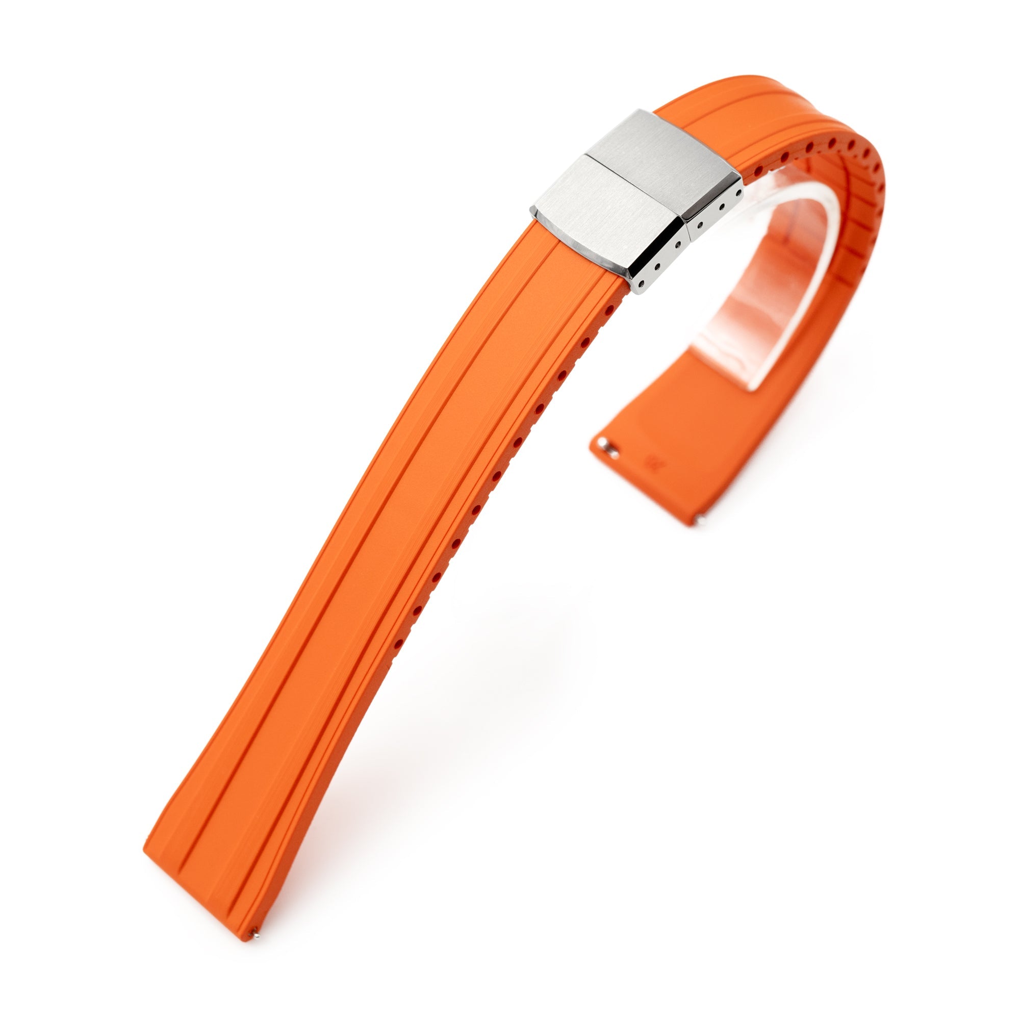 20mm Quick Release FKM28 Orange FKM Rubber watch strap Strapcode watch bands