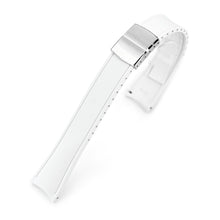 20mm or 22mm FKM34 Off White Rubber Quick Release Watch Band, Deployment Clasp Strapcode watch band