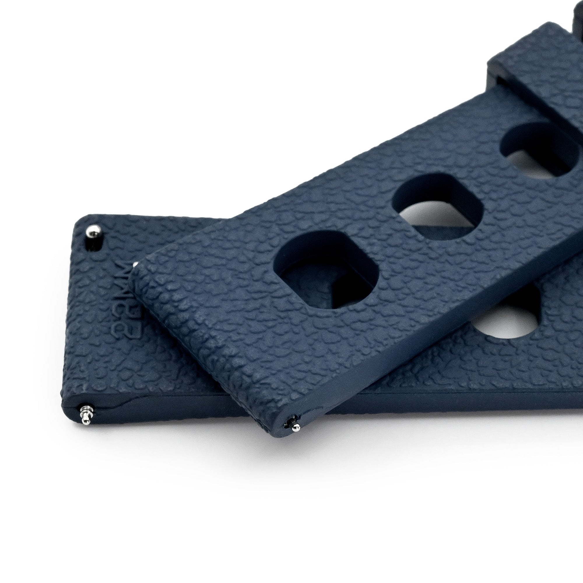 20mm or 22mm FKM36 Navy Blue Large Holes Rally FKM Quick Release Rubber watch band Strapcode watch bands