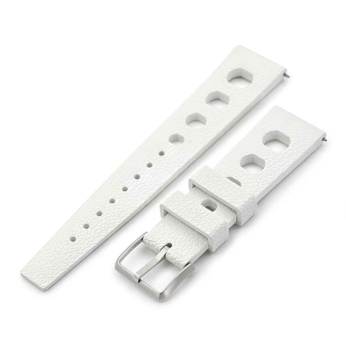 20mm or 22mm FKM36 Off White Large Holes Rally FKM Quick Release Rubber watch band Strapcode watch bands