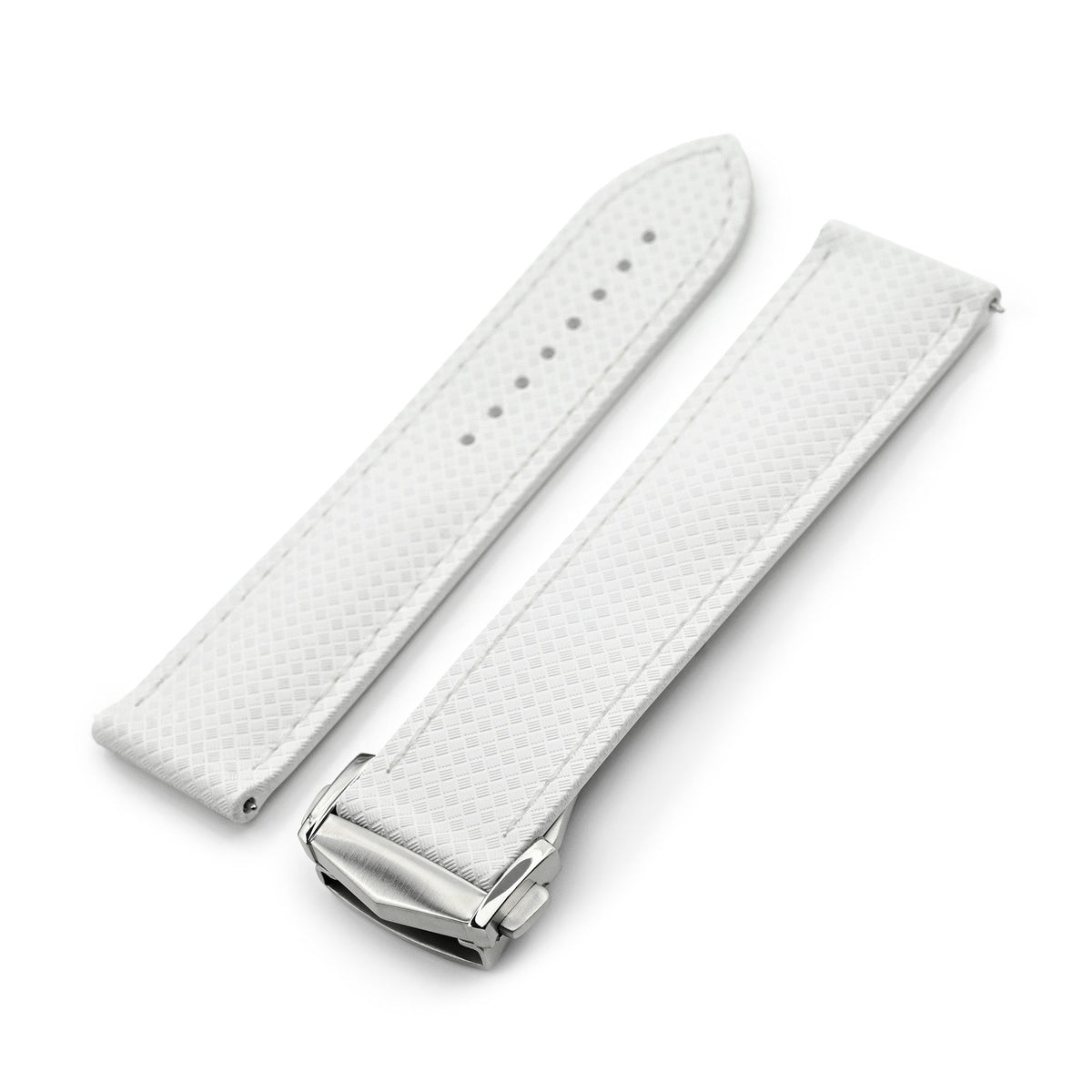 Off White FKM37 Rubber Q.R. Deployant Watch Band, 20mm or 22mm Strapcode watch bands