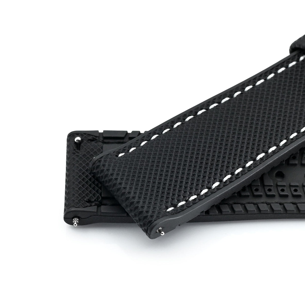 FKM38 Black FKM Quick Release Rubber Watch Band, Brushed, 20mm or 22mm Strapcode watch bands