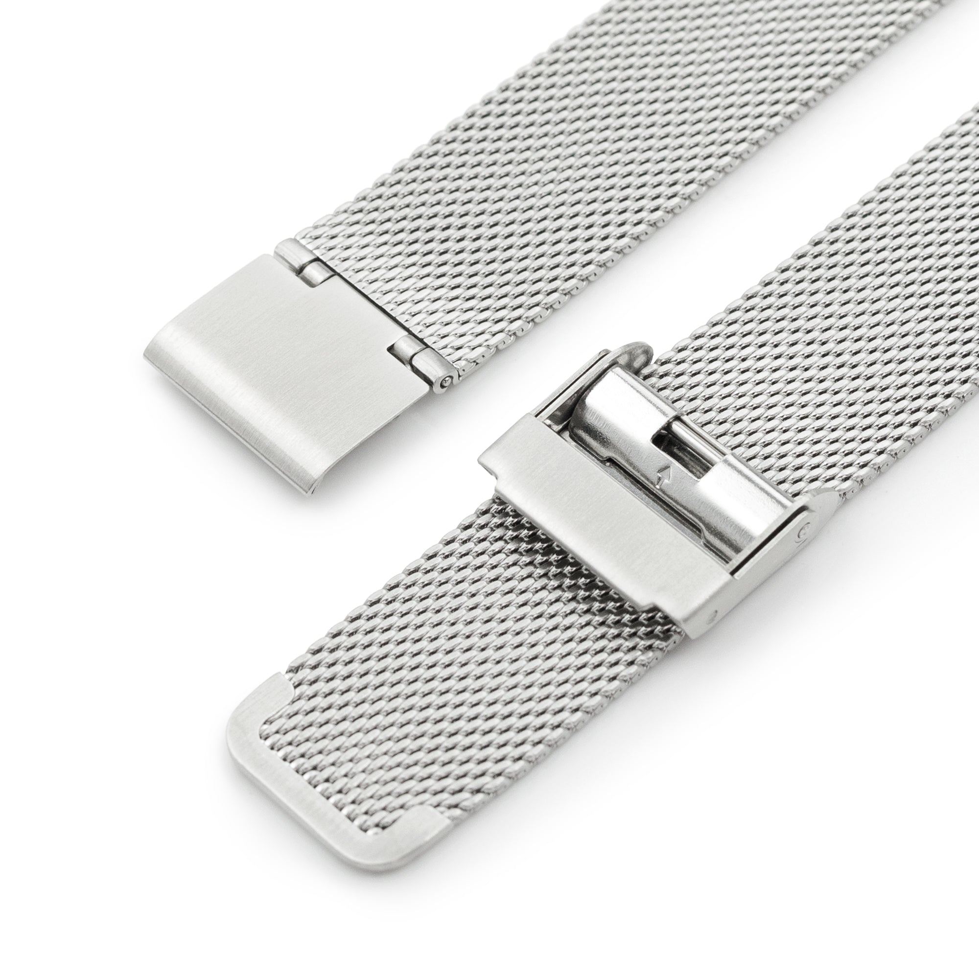 Quick Release Classic Superfine Mesh Watch Band, 18mm, 19mm, 20mm or 22mm, Brushed