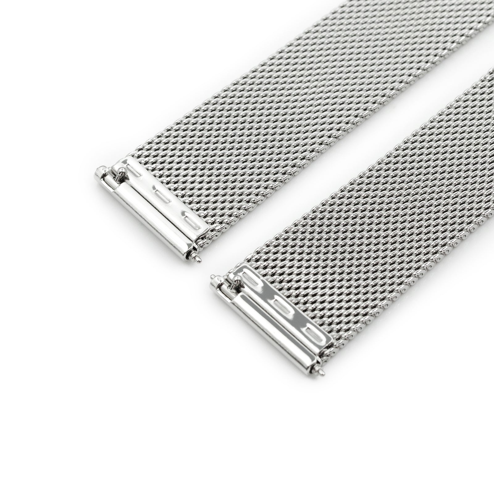 Superfine Quick Release Polished Mesh Watch Band 18mm 22mm