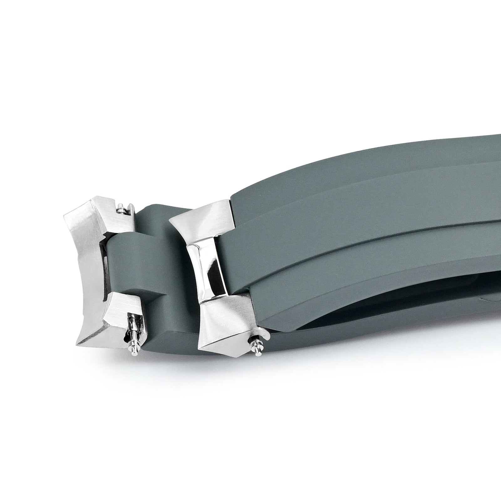 20mm Crafter Blue - MX03-117 Light Grey FKM Rubber Strap With End Links compatible with Seiko Alpinist SARB017 Strapcode watch bands