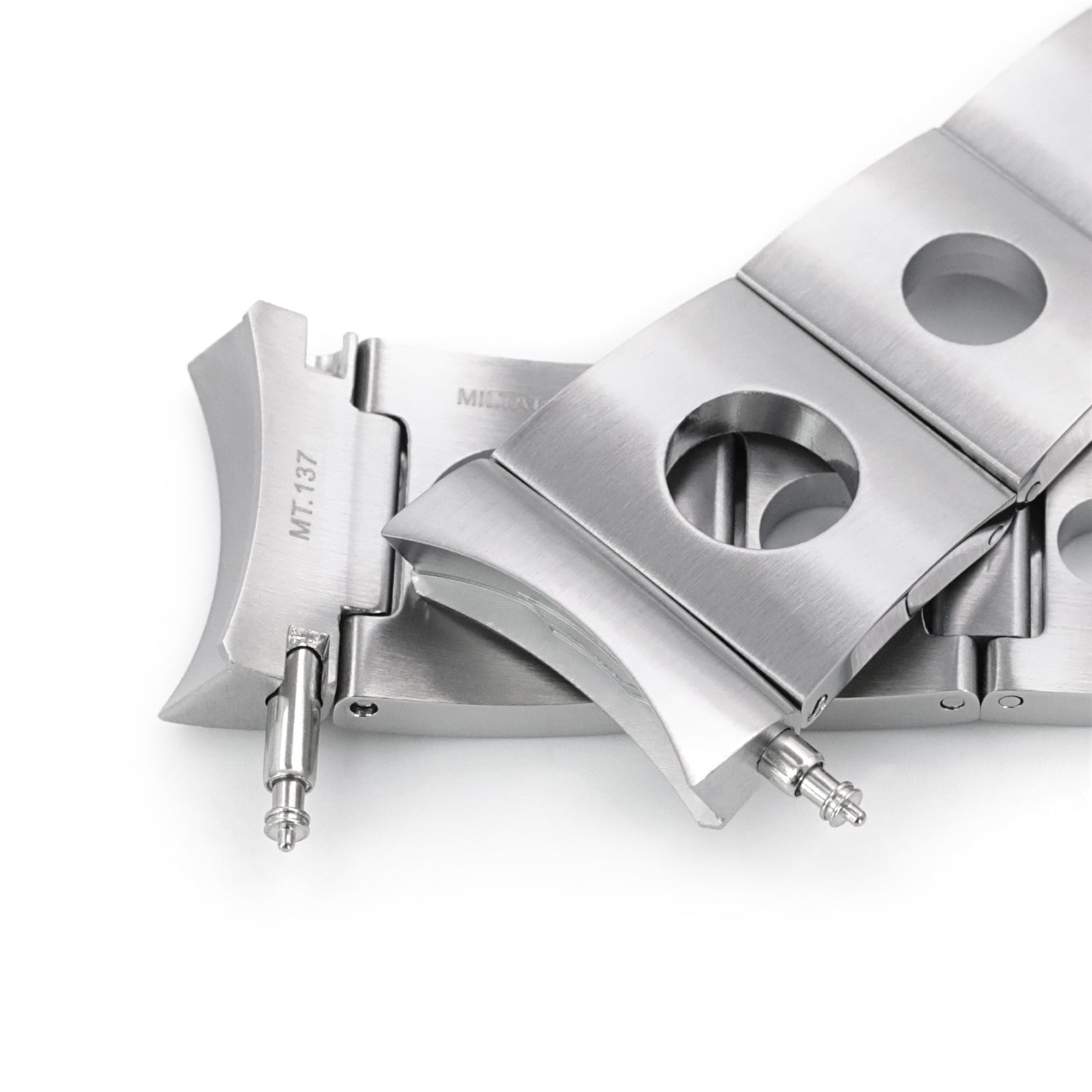 20mm Rollball version II Watch Band for Seiko 5 Sports 38mm, 316L Stainless Steel Brushed Baton Diver Clasp Strapcode Watch Band