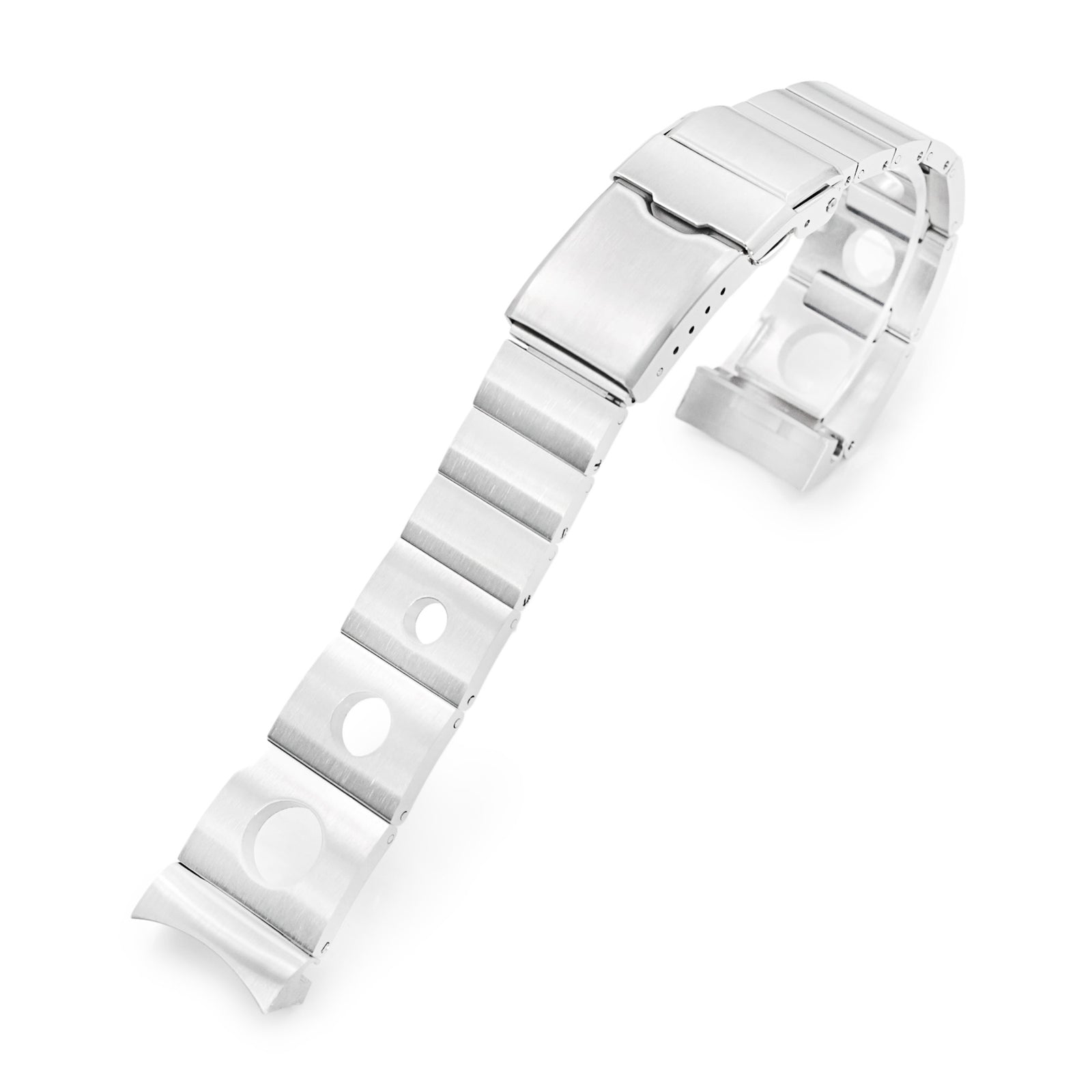 Bracelet montre Rollball II 20mm pour Seiko 5 Sports 38mm SRPK29 SRPK31 SRPK33 SRPM07, acier inoxydable brossé, fermoir plongeur Baton