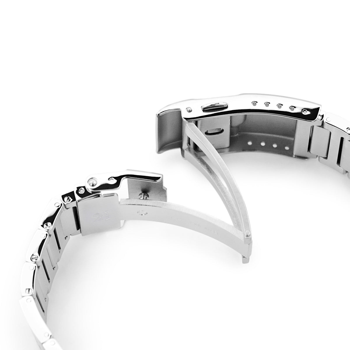 Bracelet montre Rollball II 20mm pour Seiko 5 Sports 38mm SRPK29 SRPK31 SRPK33 SRPM07, acier inoxydable brossé, fermoir plongeur Baton