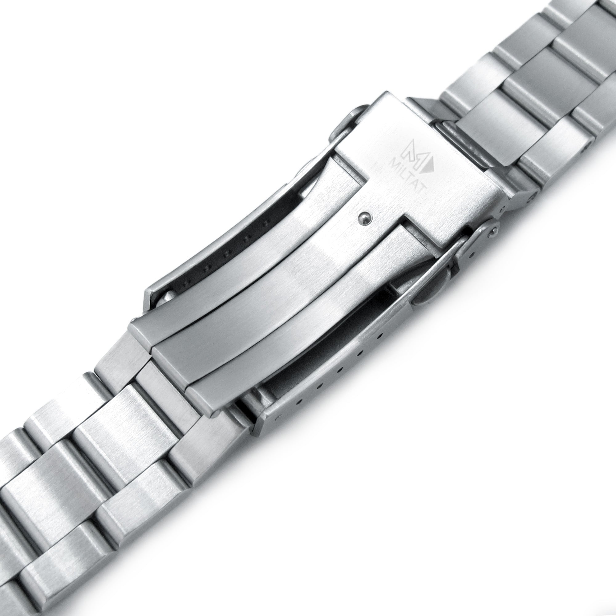 20mm Retro Shaver Blade Uhrenarmband kompatibel mit Seiko SKX013, 316L Edelstahl, gebürstete V-Schließe