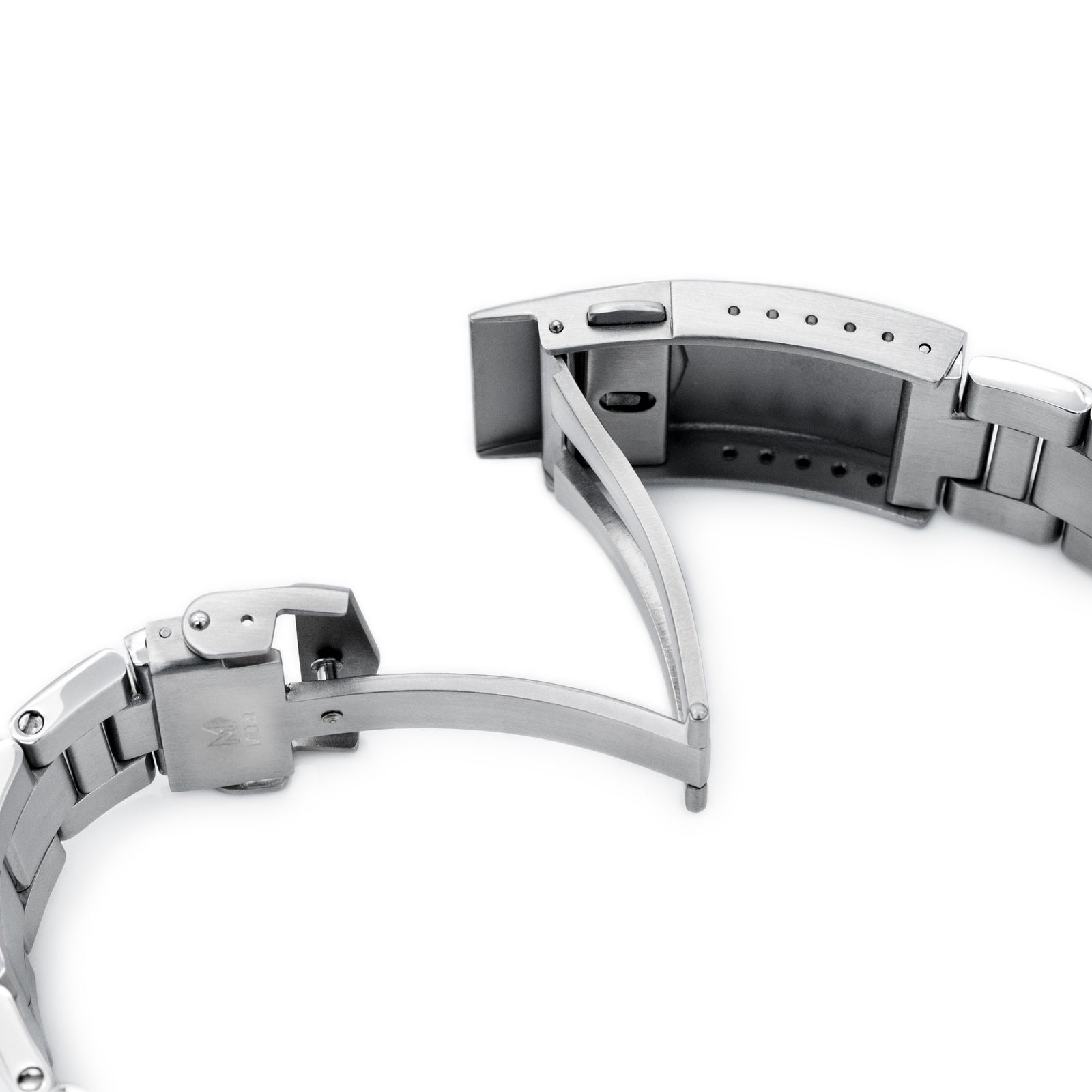 Bracelet montre Super-O Boyer 20mm pour Seiko 62MAS Reissue SBDC051 SBDC053 SBDC055, acier inoxydable - brossé avec centre poli, fermoir V Diver