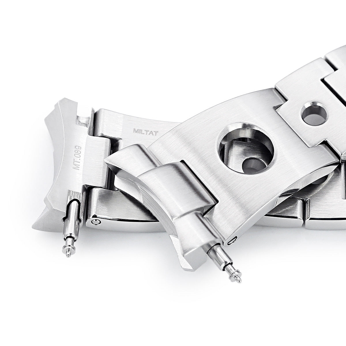 22mm Rollball Watch Band for Seiko New Turtles SRP777 SRP775 SRPA21 (PADI), Stainless Steel - Brushed, V Diver Clasp