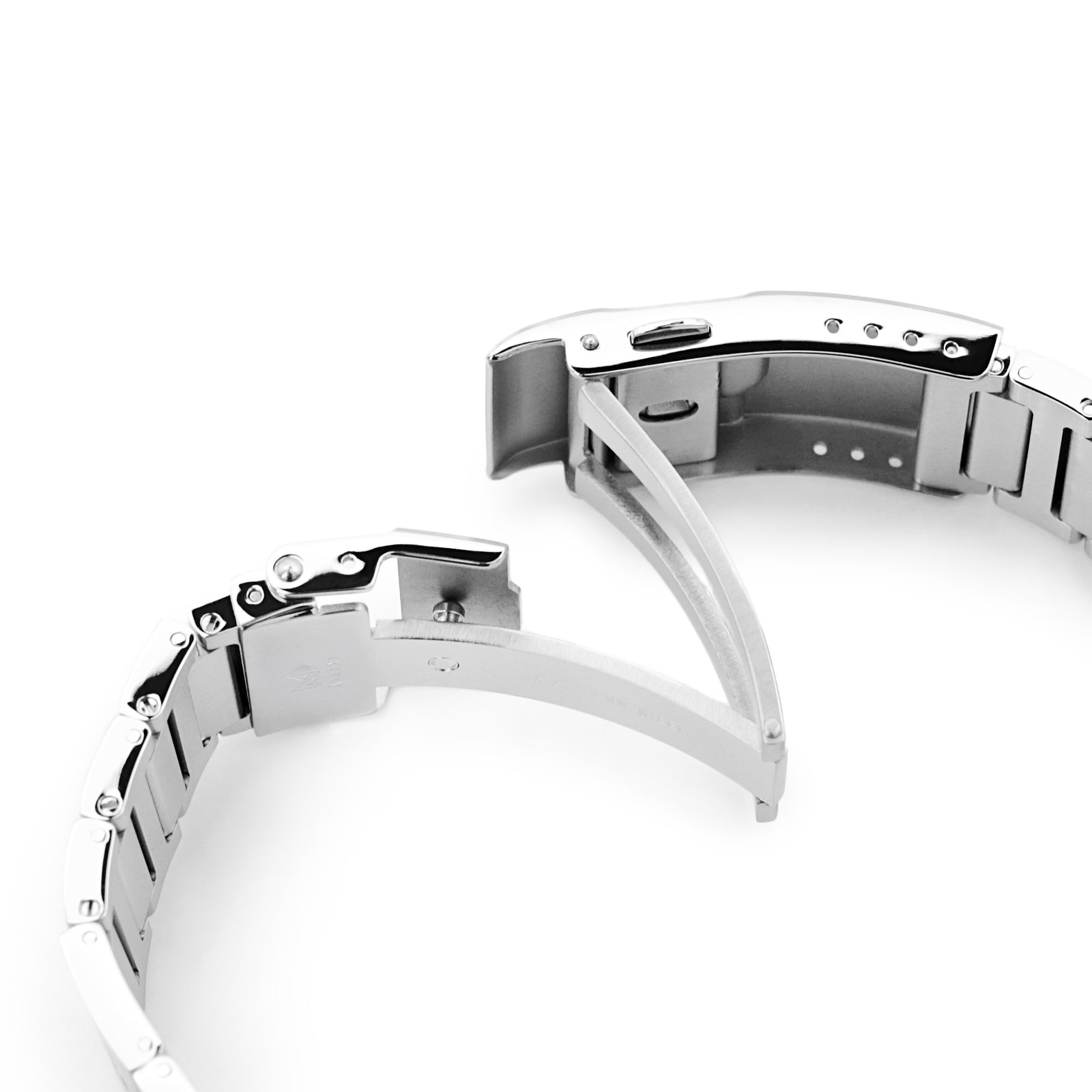 Bracelet Rollball II 22mm pour Seiko 5 Sports 42,5mm SRPD51 SRPD55 SBSA003, acier inoxydable brossé, fermoir plongeur baton