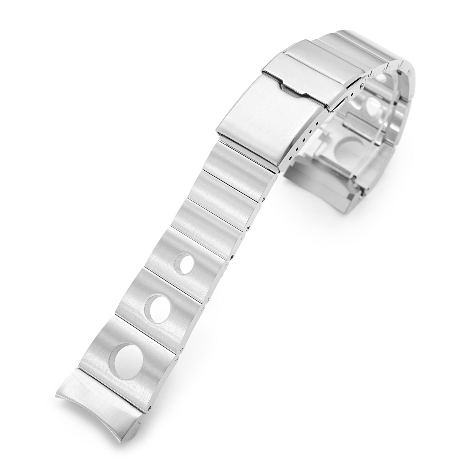 Banda de reloj Rollball II de 22 mm para Seiko Samurai SRPB51 SRPB09 SRPC93, Acero inoxidable - Cepilado, Batón Diver Traph