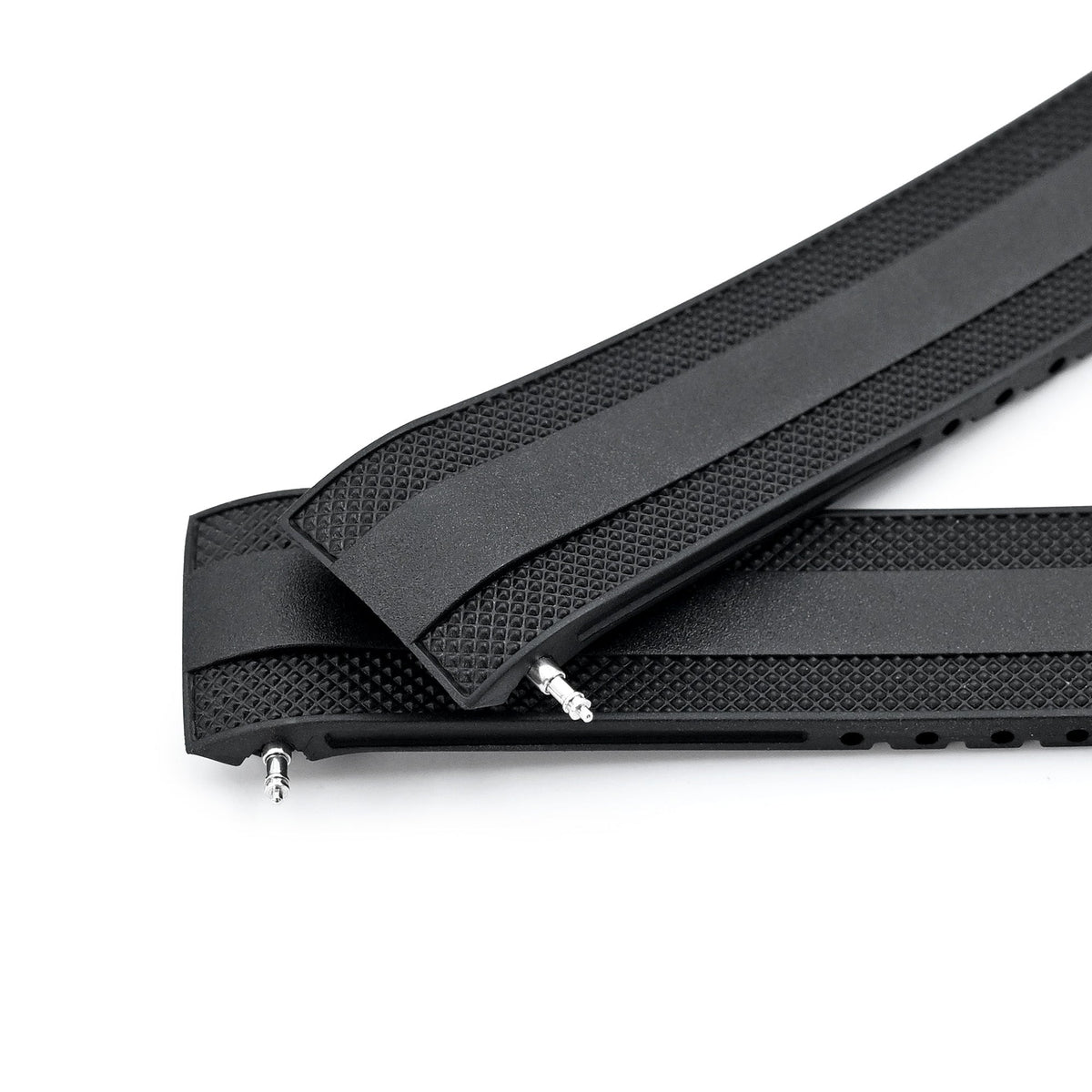 StrapXPro - Black SMX03A Rubber Strap compatible with Seiko Speedtimer SSC813 Series Strapcode watch bands