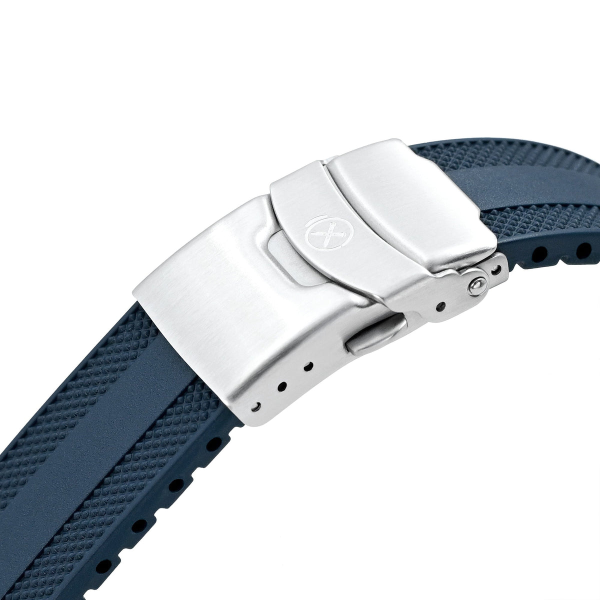 StrapXPro - Navy Blue SMX03A Rubber Strap compatible with Seiko Speedtimer SSC813 Series Strapcode watch bands