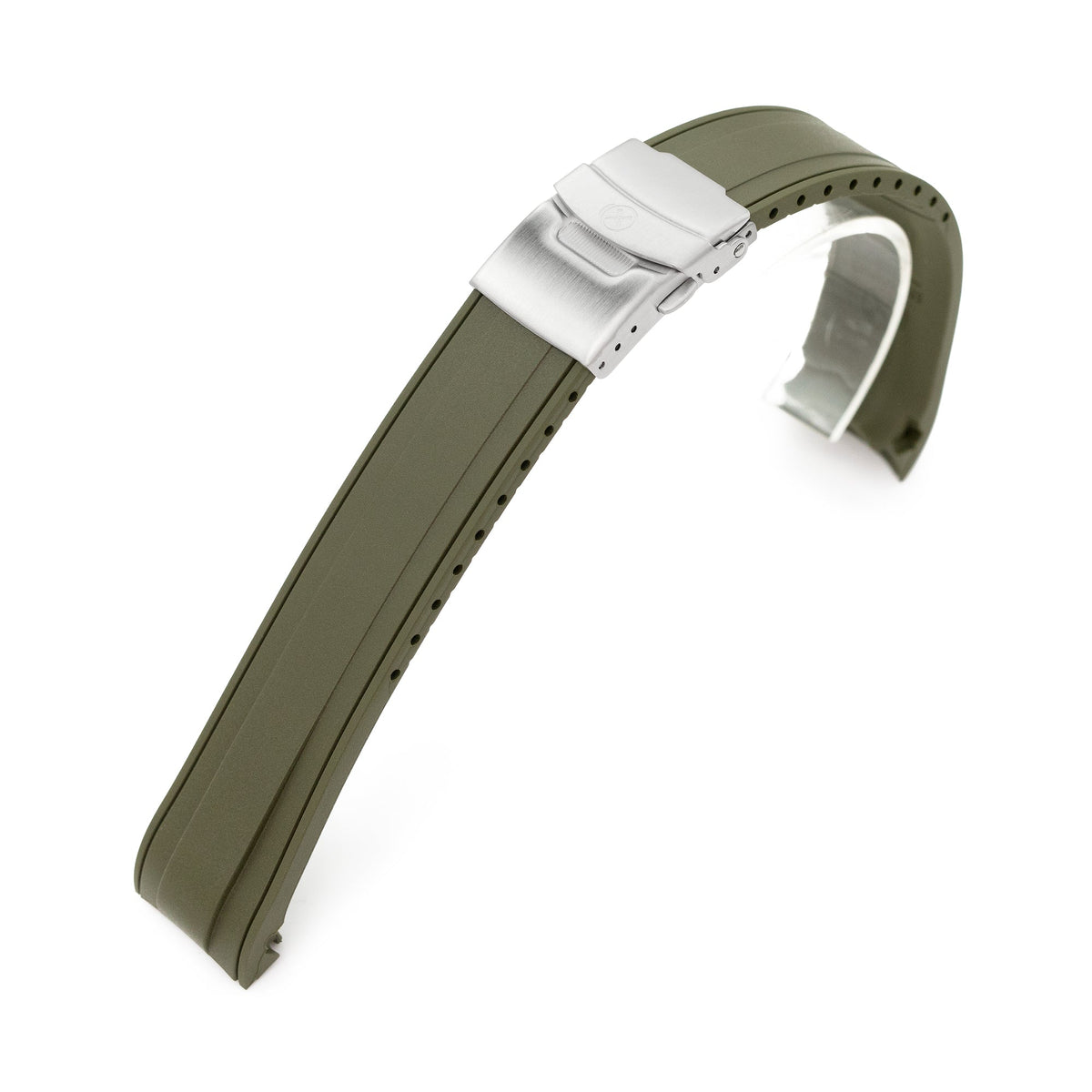 StrapXPro - SX1A Rubber Strap for New Seiko 5 Sport 5KX/GMT, Military Green Strapcode watch bands