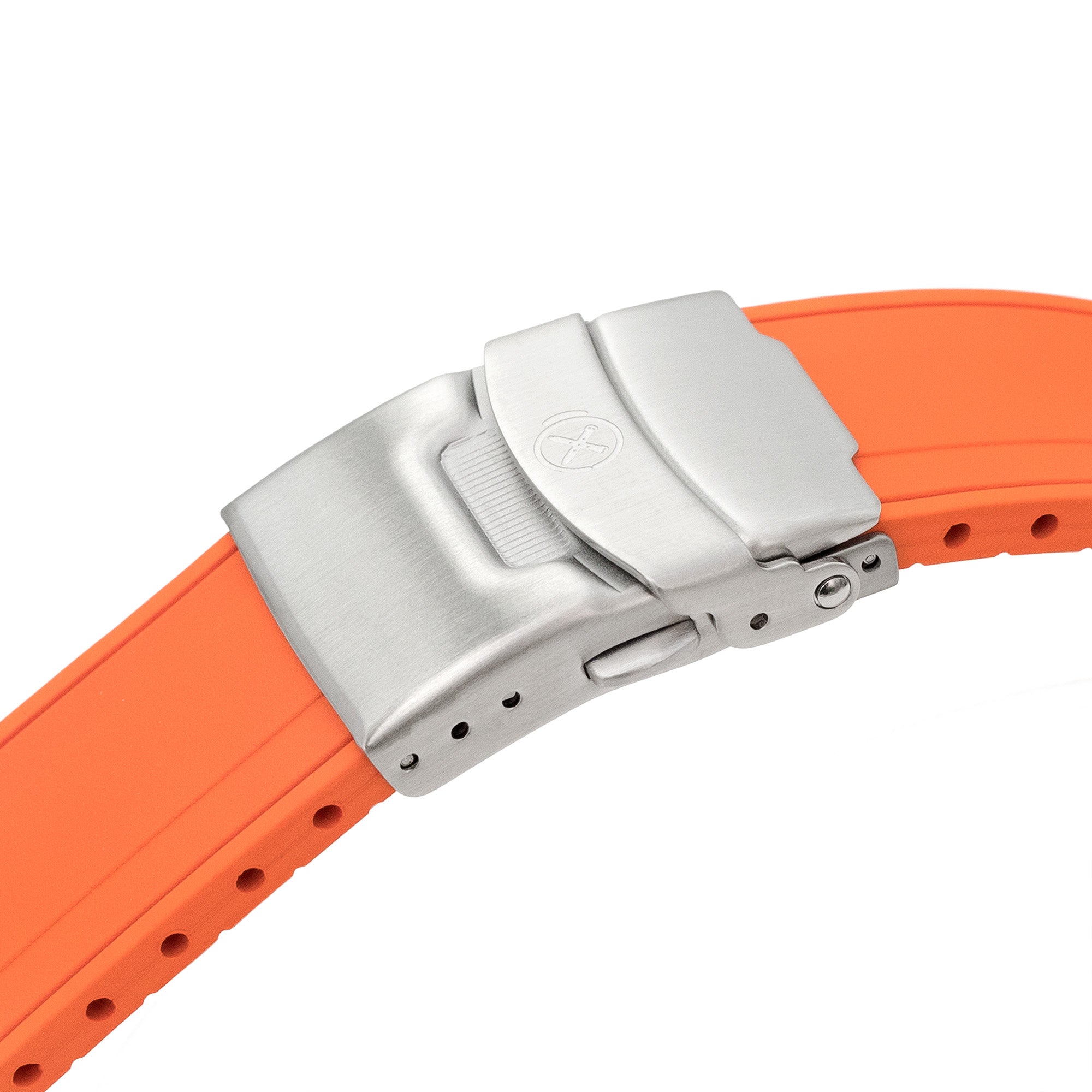 StrapXPro - SX1A Rubber Strap for New Seiko 5 Sport 5KX/GMT, Orange Strapcode watch bands