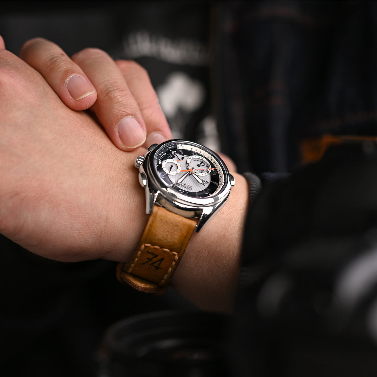 20mm or 21mm Gunny X MT &#39;74&#39; Light Brown Handmade Quick Release Leather Watch Strap #41