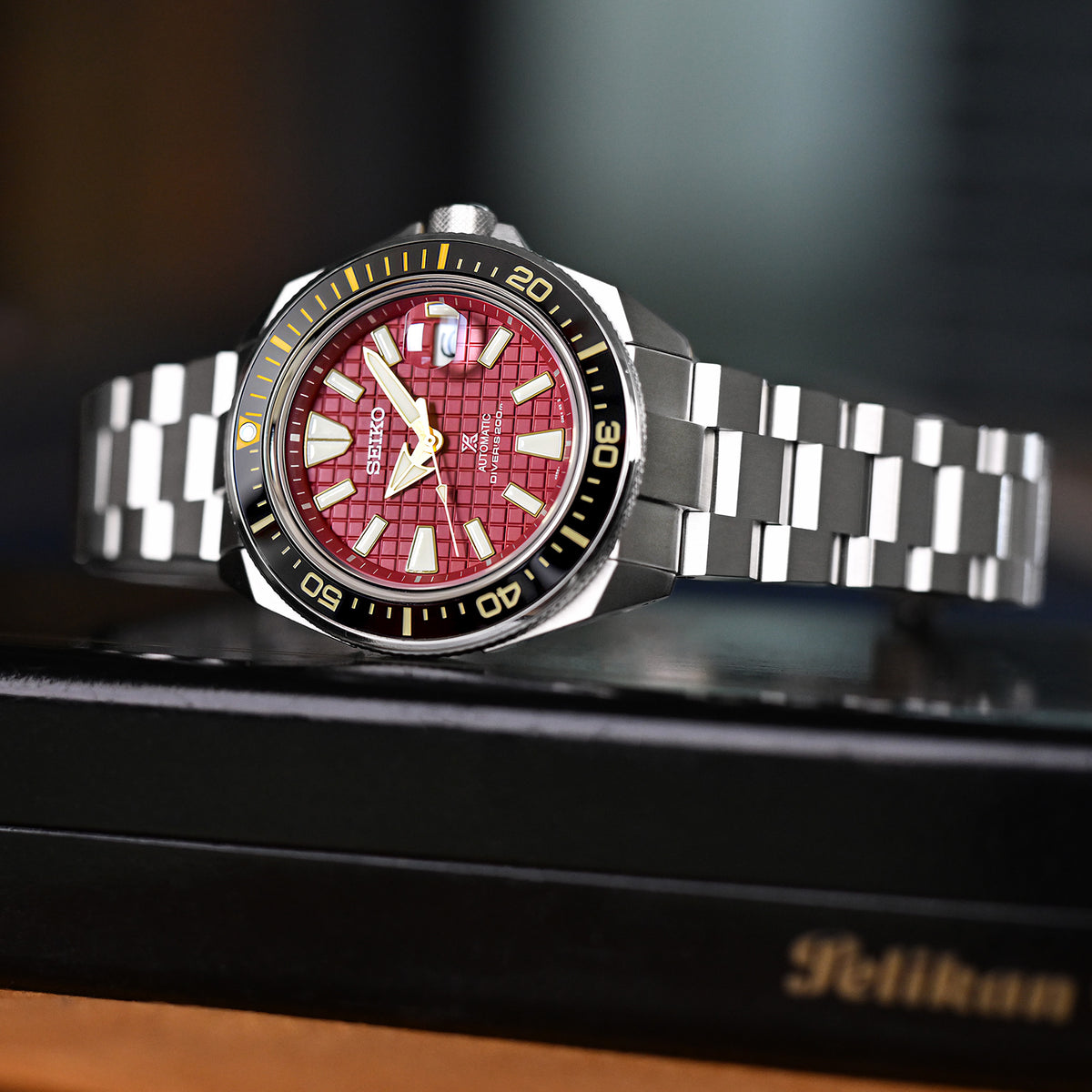 Bracelet Hexad 22mm pour Seiko King Samurai SRPE33 SRPE37 SRPF79, acier inoxydable brossé, fermoir V Diver