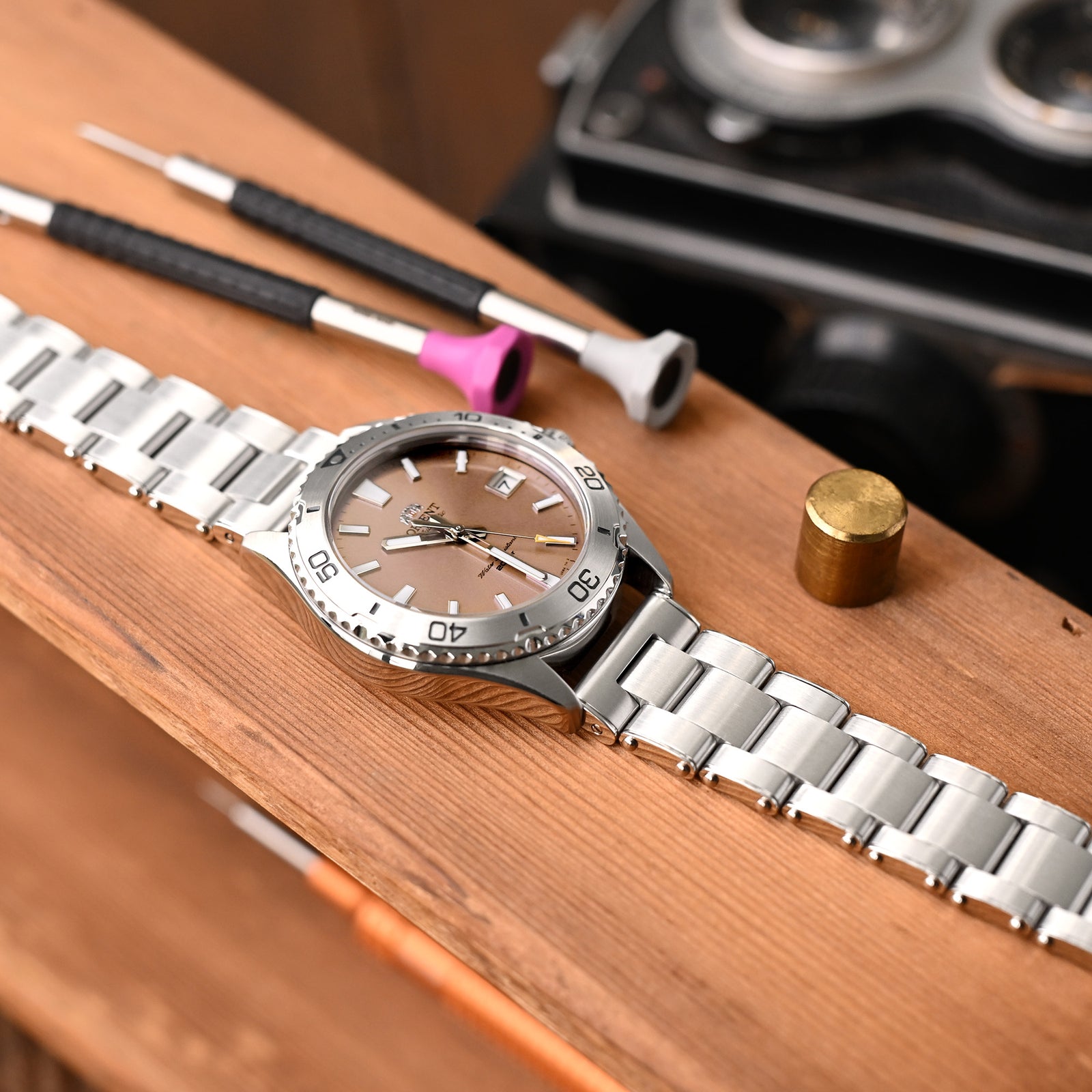 Bracelet montre Metabind II QR 20mm ou 22mm, extrémité droite, libération rapide, acier inoxydable 316L brossé, fermoir de plongeur Baton