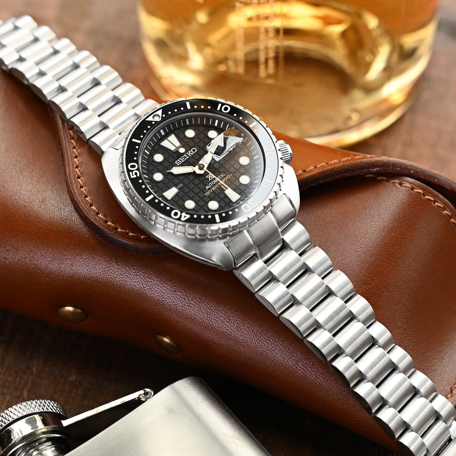 Endmill 22mm Stainless Steel Bracelet for Seiko Turtle SRP777 SRP775 SRPA21