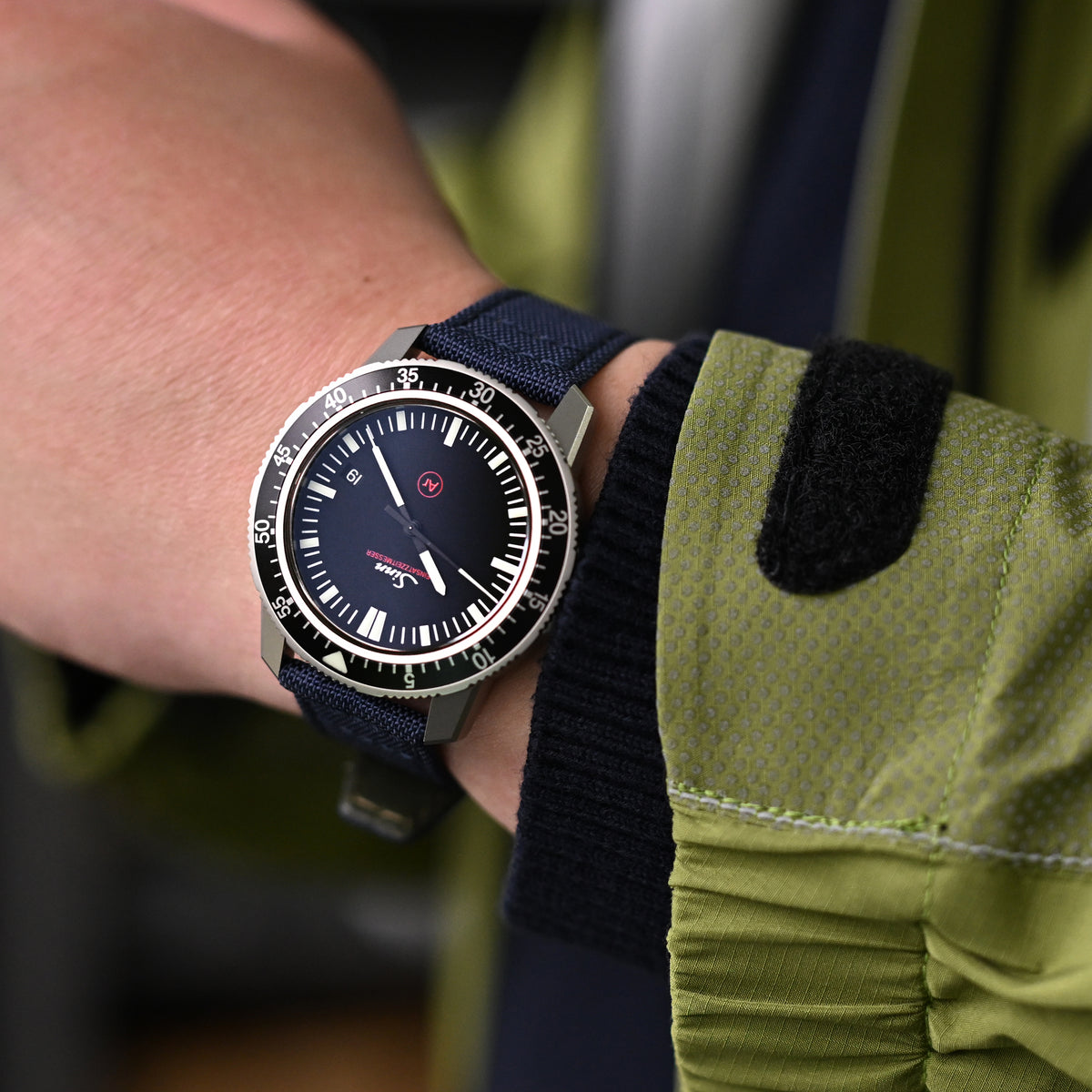 Q.R. Bracelet de montre en toile marine avec doublure en cuir, 19mm, 20mm ou 23mm