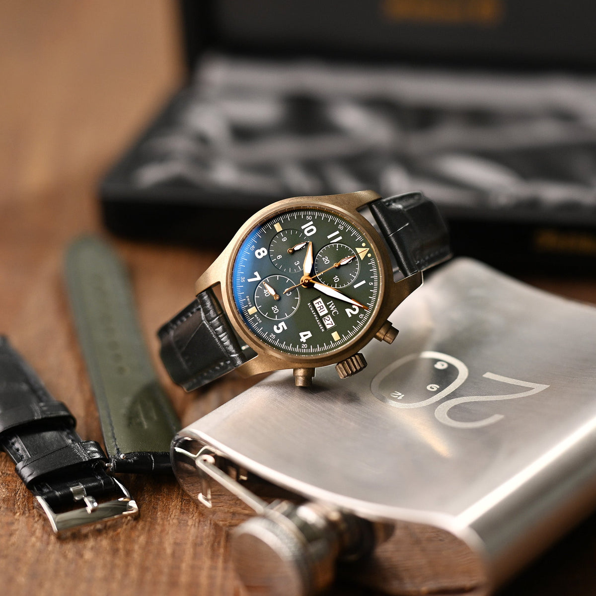 IWC Pilot Spitfire Chronograph Bronze Strapcode Watch Bands