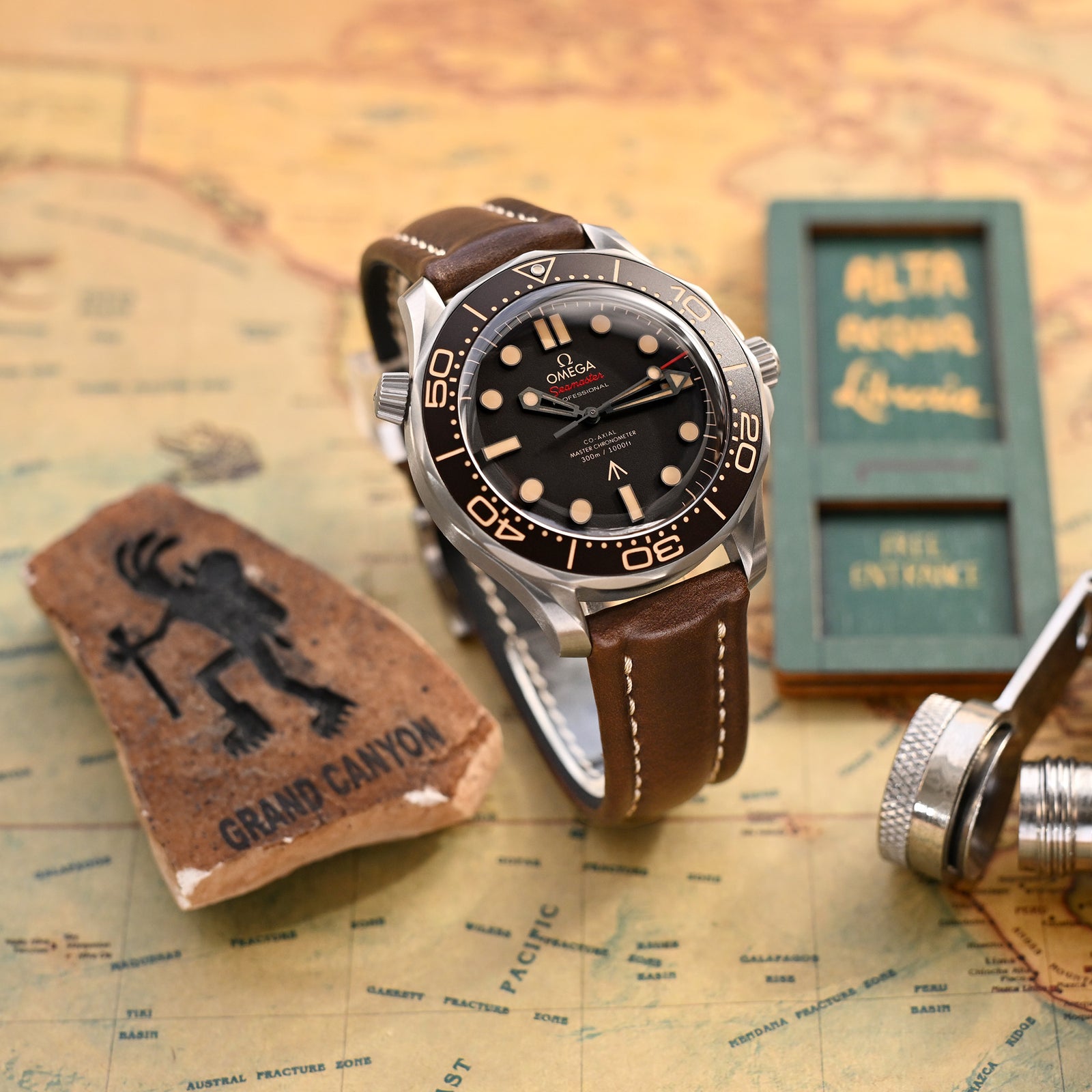 Aviator Style Quick Release Brown Horween Chromexcel Leather Watch Band 19mm, 20mm, 22mm or 23mm