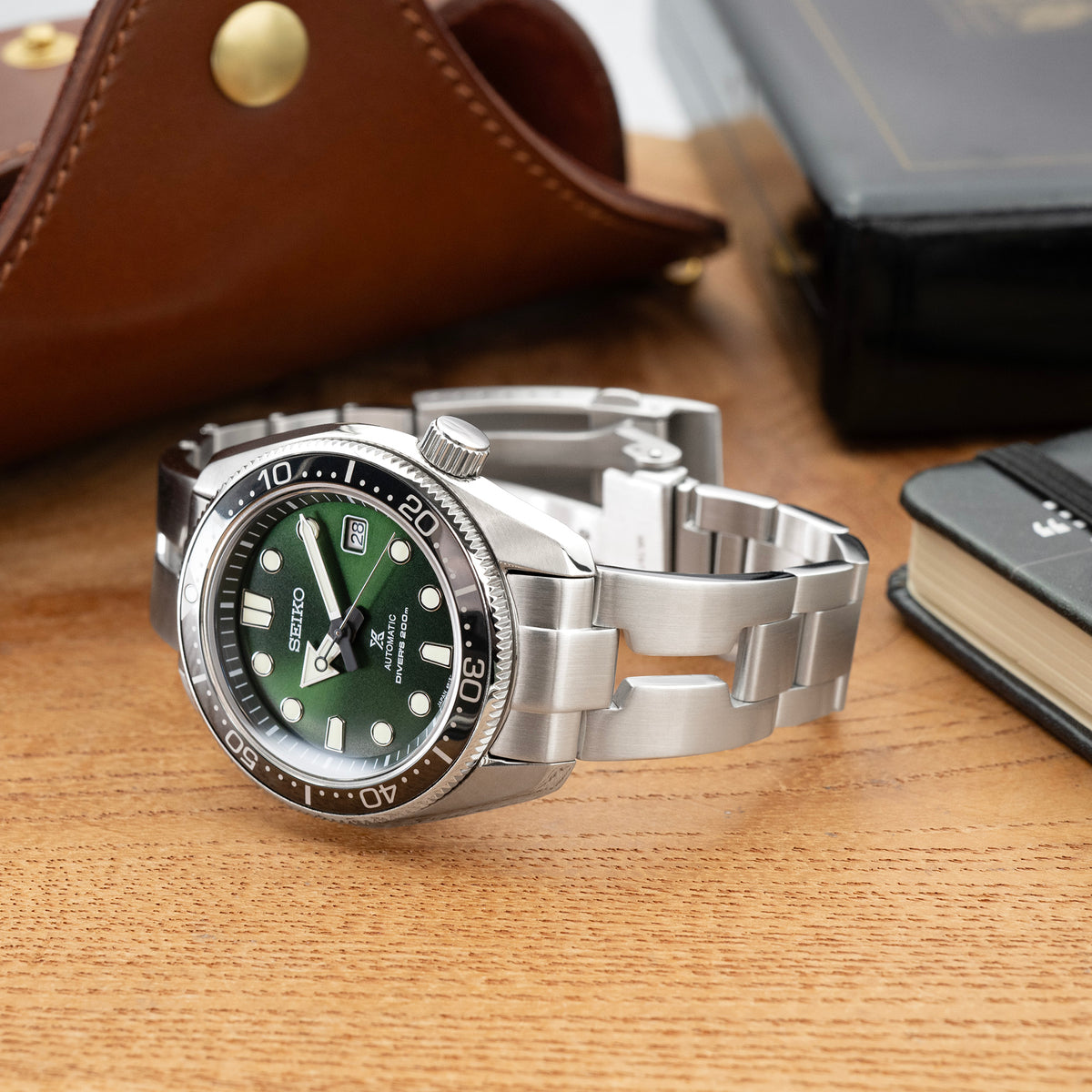 Retro Shaver Blade 20mm Stainless Steel Bracelet for Seiko MM200 SBDC061 SPB077