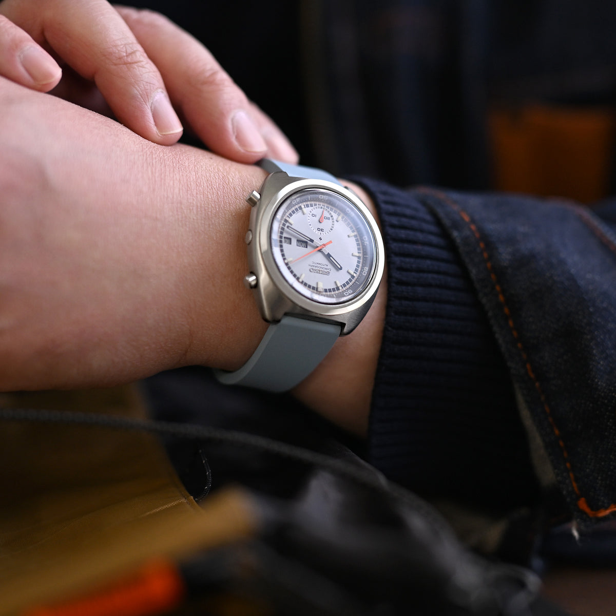 Schnellwechsel FKM26 Schieferblau FKM Kautschuk Uhrenarmband