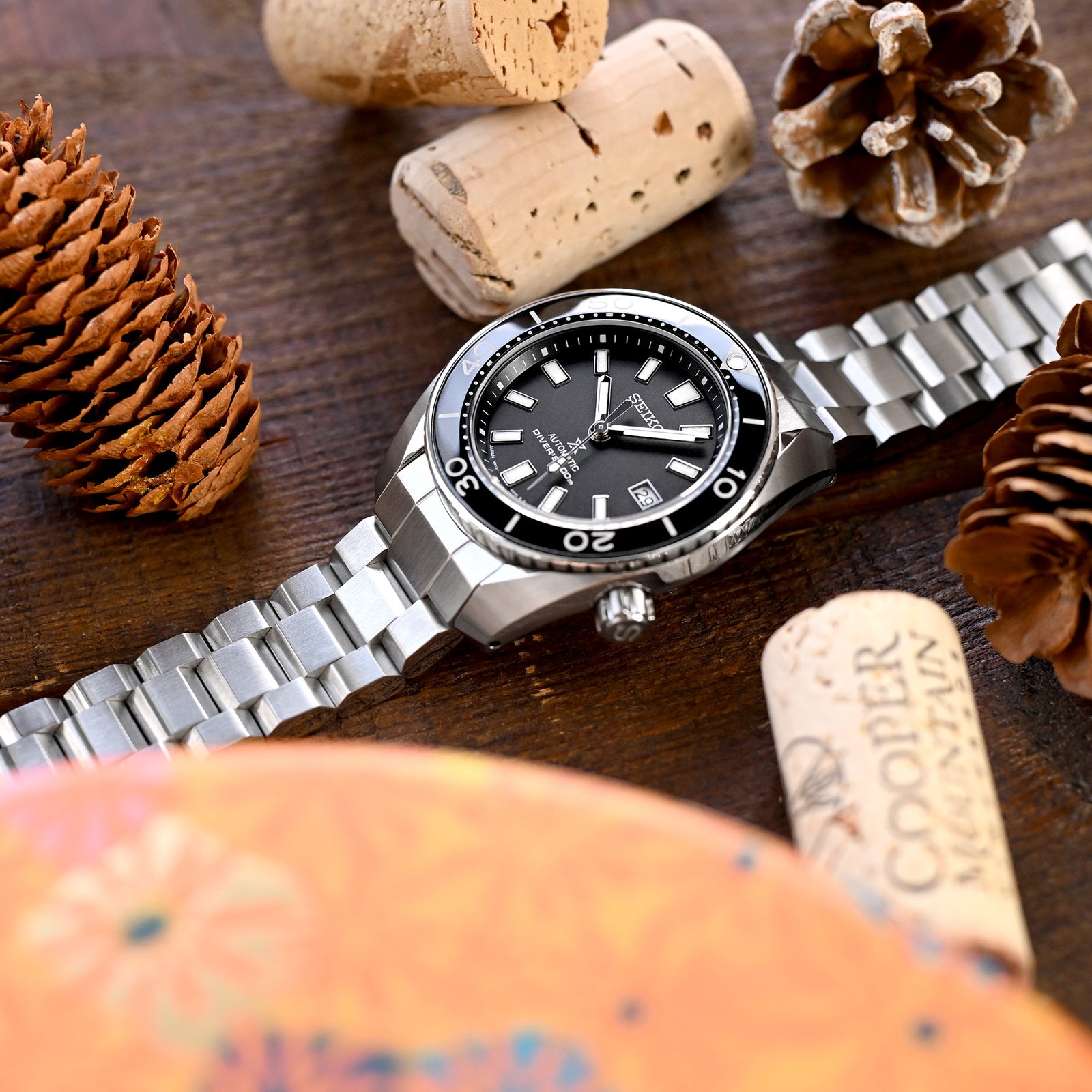 20mm Hexad 316L Stainless Steel Watch Band for Seiko Sumo SBDC001 V-Clasp Button Double Lock Strapcode Watch Bands