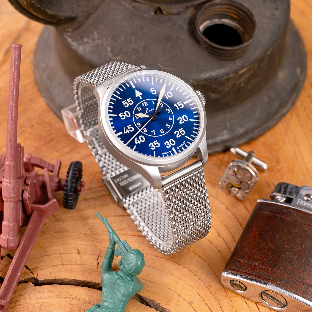 Quick Release Tapered Milanese Mesh Watch Band, 18mm, 19mm, 20mm, 21mm or 22mm, Brushed