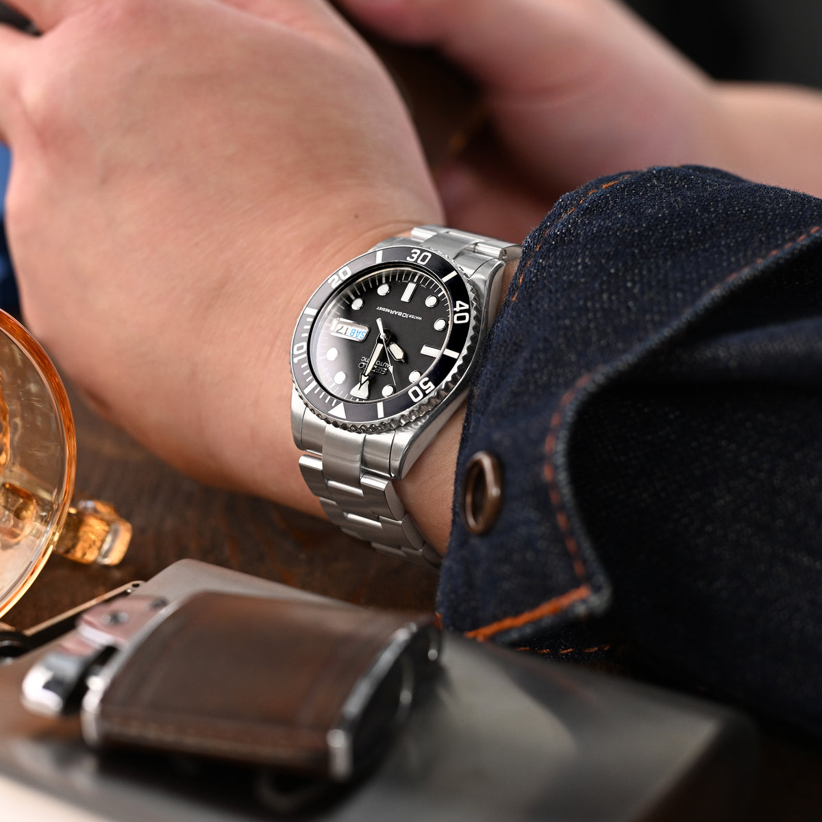 Bracelet montre Super-O Boyer 20mm compatible avec Seiko SKX023 Diver moyen, fermoir plongeur brossé