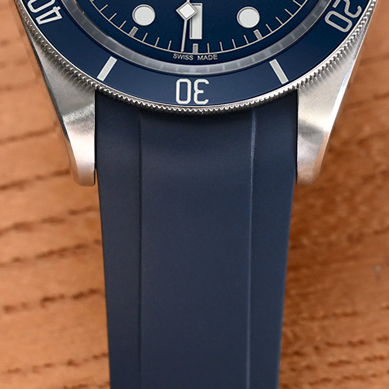 20mm FKM31 Navy Blue Rubber Quick Release Watch Band for TUD BB58 Strapcode watch bands