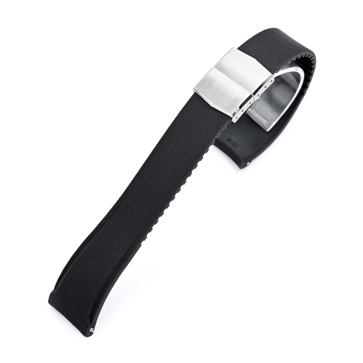 FKM40 Black Quick Release Butterfly Deployment FKM Rubber Watch Band, 20mm to 22mm Strapcode watch bands