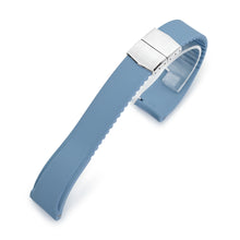 FKM40 Sky Blue Quick Release Butterfly Deployment FKM Rubber Watch Band, 20mm or 22mm Strapcode watch bands