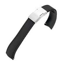 FKM41 Black Quick Release Titanium Slinea Clasp FKM Rubber Watch Band, 20mm or 22mm Strapcode watch bands