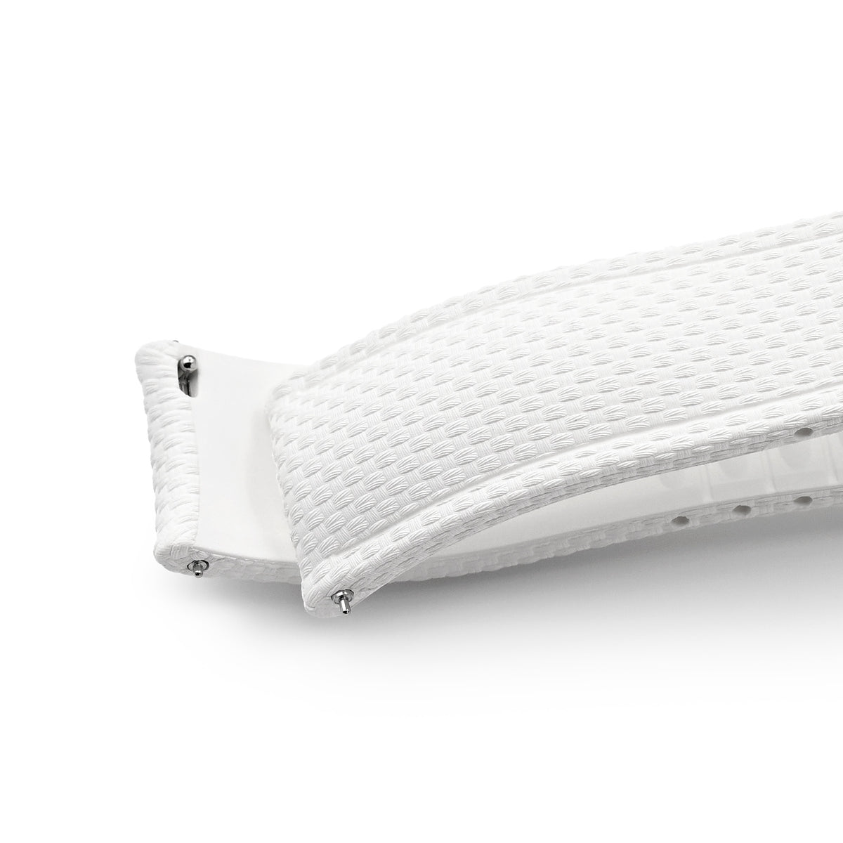 FKM41 White Quick Release Butterfly Deployment FKM Rubber Watch Band, 20mm Strapcode watch bands
