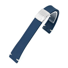 FKM42 Navy Blue Quick Release Butterfly Deployment FKM Rubber Watch Band, 20mm or 22mm Strapcode watch bands