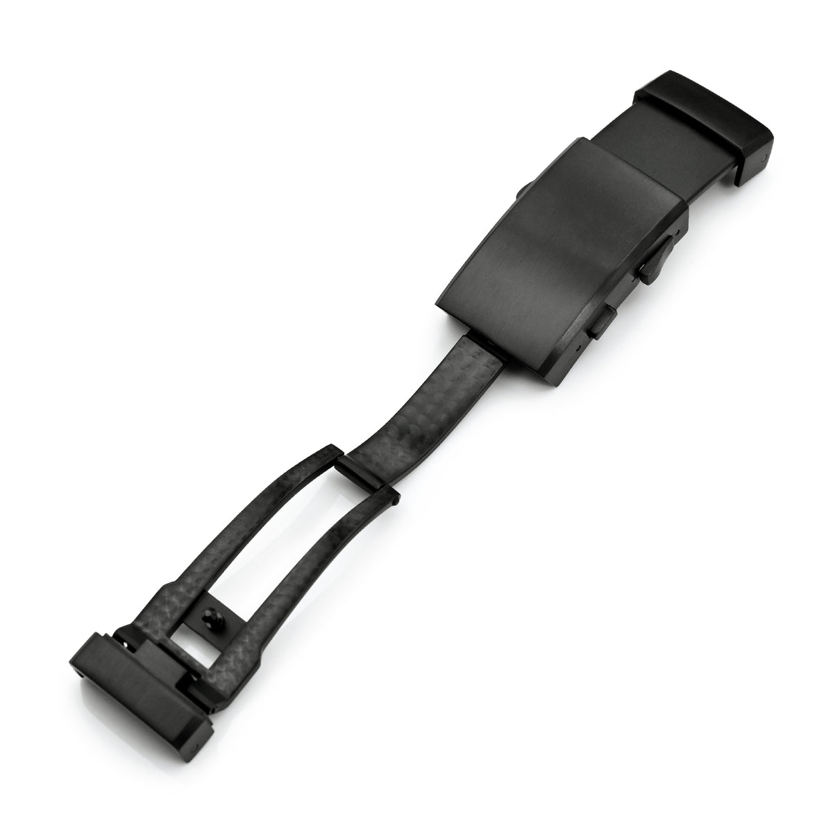 Fibbia a cricchetto per muta 18mm in acciaio 316L, chiusura di estensione subacquea con pulsante di controllo, rivestimento Diamond-like Carbon (DLC).