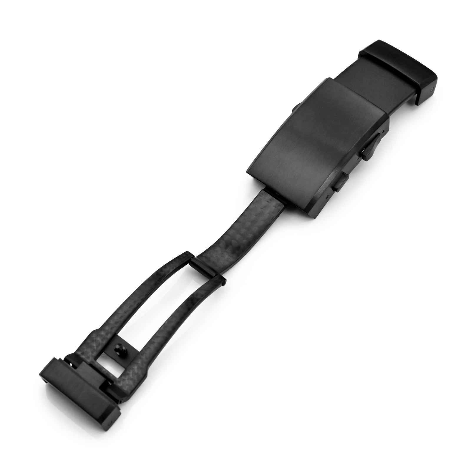 Fibbia a cricchetto per muta 18mm in acciaio 316L, chiusura di estensione subacquea con pulsante di controllo, rivestimento Diamond-like Carbon (DLC).