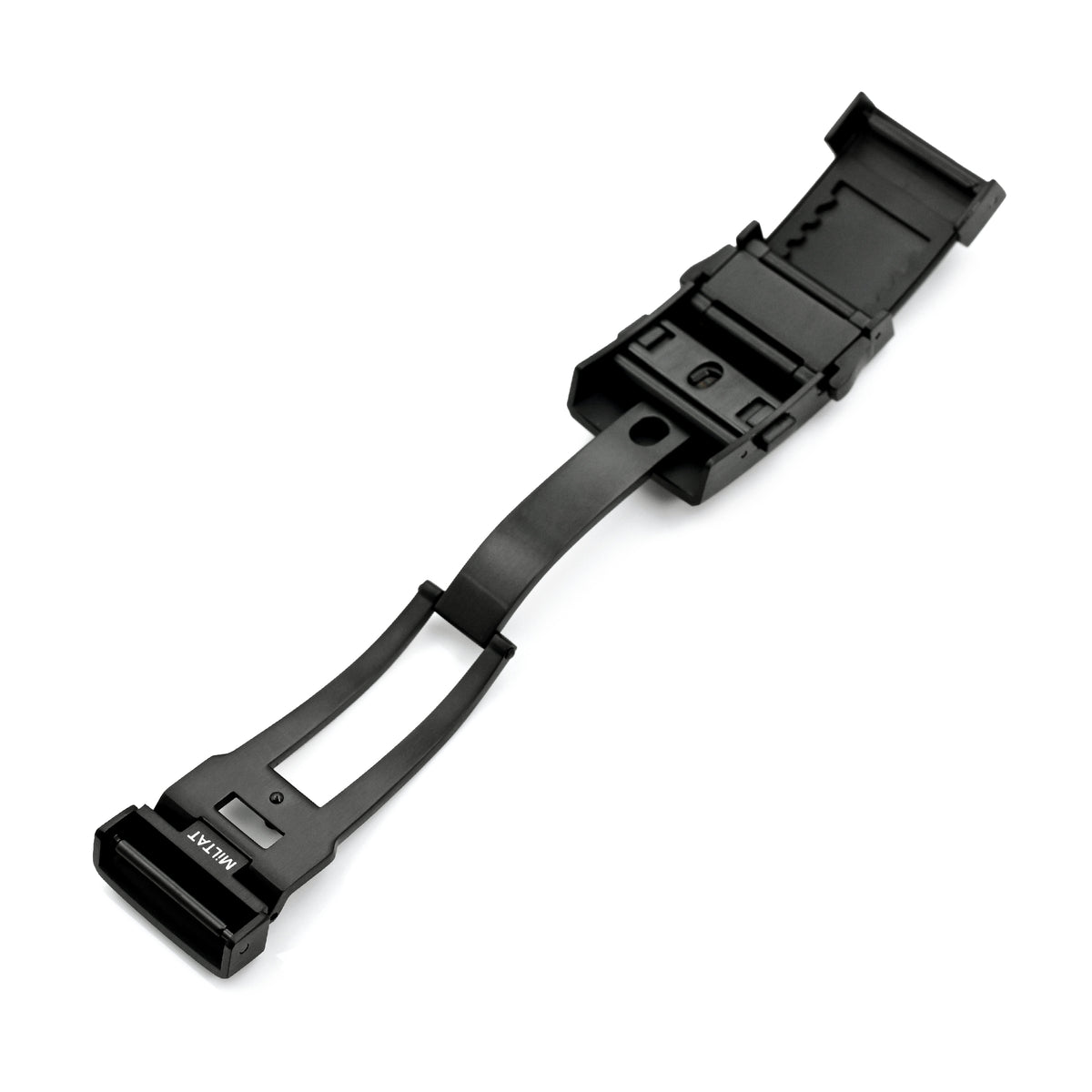 Fibbia a cricchetto per muta 18mm in acciaio 316L, chiusura di estensione subacquea con pulsante di controllo, rivestimento Diamond-like Carbon (DLC).