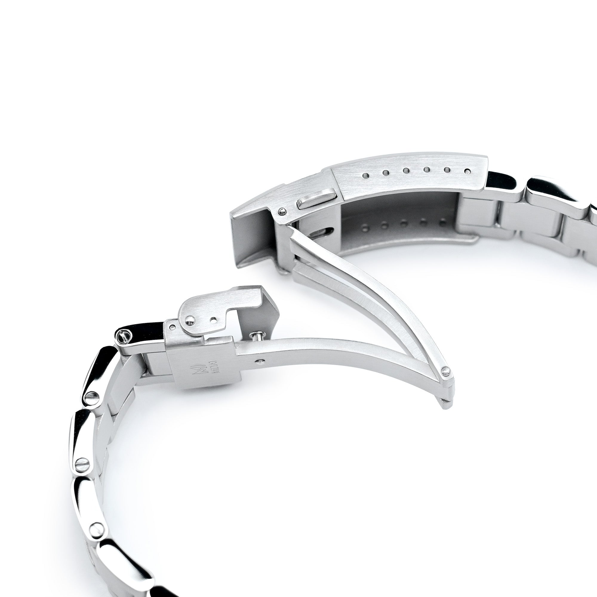 20mm Super-O Boyer Watch Band for TUD BB58, 316L Stainless Steel Brushed V-Clasp